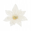 SPRINGOS Vianočná hviezda s klipom 14x14 cm biela