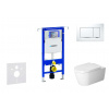 Geberit Duofix Modul na závesné WC s tlačidlom Sigma30, biela/lesklý chróm + Duravit ME by Starck - WC a doska, Rimless, SoftClose 111.355.00.5 NM5