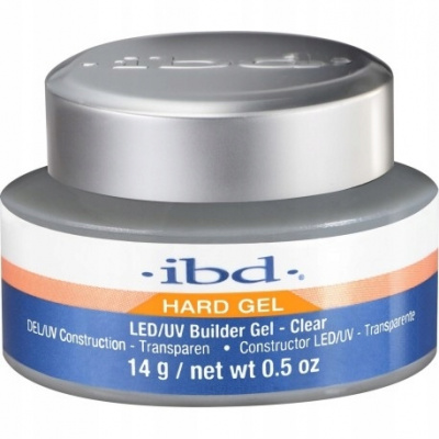IBD Hard Builder Gel LED/UV stavebný gél Clear 14g