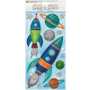 Samolepky na stenu hologramové Rakety a vesmír 40 × 18 cm