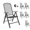 Elvisia Záhradné kovové stoličky BRIA | polohovacie 6 kusov