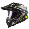 LS2 MX701 EXPLORER C EDGE GL.BLACK H-V YELL-06 Veľkosť: XS
