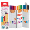 Jemný liner - STABILO point 88 - 18 ks Zick-Zack deskset - 18 rôznych farieb