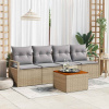 zahrada-XL Súprava záhradných pohoviek 5 pcs Beige a svetlo šedá polyratan 3356306