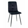Signal Meble Stolička Ivo Velvet čierna