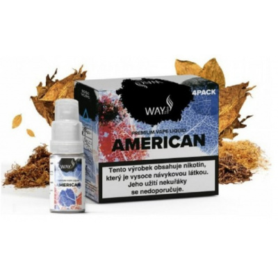 E-liquid Way To Vape American 4x10ml Obsah nikotinu: 3 mg