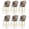Bar Stool Set (6 Pieces) Alte - Cappuccino, Gold