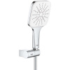 GROHE Rainshower SmartActive Cube sprchová súprava, ručná sprcha 3jet 130 x 130 mm EcoJoy, nastaviteľný sprchový držiak a sprchová hadica 150 cm, chróm/mesačná biela, 26588LS0