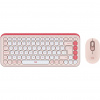 Logitech POP Icon Combo klávesnica Obsahuje myš Univerzálne Bluetooth QWERTY US International Ružová, Biela (920-013142)
