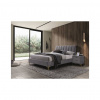 SIGNAL MEBLE Manželská posteľ 160x200 MIRAGE VELVET sivá, zlatá/sivá tap. 142