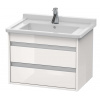 Duravit Ketho Umývadlová skrinka 48x65x46 cm, 2 zásuvky, lesklá biela KT664302222