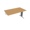 Hobis Rokovací stôl Flex, 140x75,5x80 cm, buk/kov
