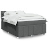 Boxspring posteľ s matracom tmavosivá 160x200 cm látka-ForU-3287134