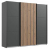 MID.YOU SKRIŇA S POS. DVER. – HOR.VED, grafitová, farba duba, 300/216/65 cm - Online Only spálne - 001787085502
