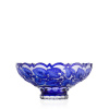Bohémia Crystal Ručne brúsená misa Leaves Modrá 305mm