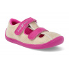 Barefoot dětské sandály 3F - Elf Sandals béžovo-růžové