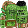 Školská taška, batoh - Školský batoh pre priateľa Pixele Start Game