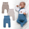 Baby Nellys Rastúca výhodná sada, 3x polodupačky pre bábätko Nature - modrá/béžová/taupe modrá/béžová/taupe, 56
