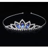 B-TOP Korunka do vlasov s farebnými kryštálmi Druh barvy: Modrá