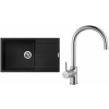 Set Sinks G14226 (dřez Ultima 860 XXL Pureblack 26 + baterie Vitalia Chrom - lesklý)