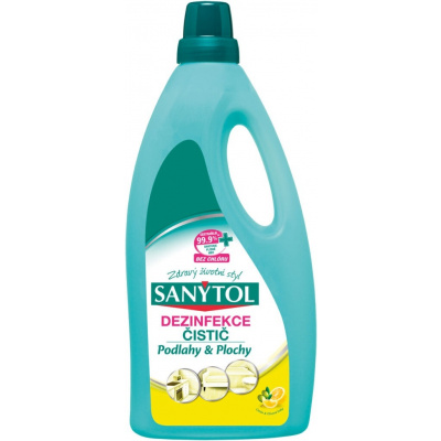 SANYTOL Dezinfekce Citrón a olivové lístky čistič na podlahy a plochy 1L