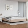 vidaXL Posteľný rám kapučínový 200x200 cm umelá koža - Hnedá - 209321-204067
