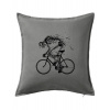 Cyklo kostra - Vankúš 50x50 - 50x50 - Vrátane výplne ( Tmavosivý melír )
