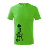 Husľový kľúč gitara - Tričko detské bavlnené - 104-110cm / 3-4 roky ( Apple Green )