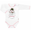 Baby Nellys Body dlhý rukáv Moje prvé Vianoce, Snehuliak, biele - 62 (2-3m)