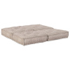 vidaXL 2-miestny modulárny puf gauč, konvertibilný, svetlohnedý textil - Béžová - 276377-293114