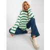 Pulóver pruh - zelená (Dámsky pulóver )