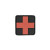 NÁŠIVKA FIRST AID 3D (PRVÁ POMOC) SO SUCHÝM ZIPSOM (2,5 x 2,5 cm) - ČIERNA