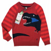Detský sveter - Joules 104 sveter (Bavlnený sveter dinosaurus 104 Joules Burgundsko)