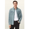 AllSaints košeľa pánska rifľová GRIBBS M042SE modrá M
