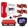 AMiO Sada parkovacích senzorov, LED spätné senzory, 4 senzory, čierna, interná, 16,5 mm, amio-02257