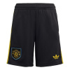 adidas Manchester United Third Shorts 2025 2026 Juniors Black 11-12 Years