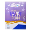 JUNIOR Metallic Eva Foam, dekoračná pena A4 2mm metalická modrá (10ks)