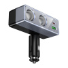 Nabíjačka do auta Hoco 1XUSB A + 1XUSB C+2X Cigarette Lighter Ports PD QC3.0 Max 240W/24V Z65B Black