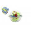 Teddies Hlavolam edukačná guľa 100 krokov plast 12cm v krabičke 12x12x12cm SK dizajn