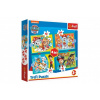 Trefl Puzzle 4v1 Šťastný tím Paw Patrol/Tlapková Patrola v krabici 28x28x6cm