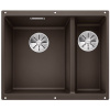Blanco Subline 340/160-U, silgranitový drez pod pracovnú dosku 555x460x190 mm, drez vľavo, 1,5-komorový, tmavá hnedá, BLA-523557