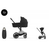 Cybex Platinum CYBEX e-Priam Set + Platinum Footmuff sepia black 2025 chrome with black details