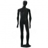 Figurína, manekýna pánska FLEXIBLE, abstrakt, čierna, flok