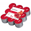 Sviečky Bolsius Tealight True Scents, čajové, vonné, granátové jablko, bal. 18 ks