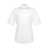 Pilotka košeľa dámska krátky rukáv Trapani slim fit biela bavlna Non Iron, Veľkosť 42