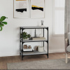 zahrada-XL Knižnica sivý dub sonoma 60x33x70,5 cm spracované drevo a oceľ 819325
