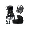 Mamas & Papas Strada kočík 2v1 Black Diamond + autosedačka Cabriofix