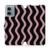 Flipové pouzdro Mobiwear - Motorola Moto G54 5G / Moto G54 5G Power Edition - VA54S Fialové vlnky (Knížkové flip pouzdro, obal, kryt na mobil Motorola Moto G54 5G / Moto G54 5G Power Edition - VA54S F