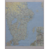 nástěnná mapa Švédsko - oboustranná, lišta, 83x112 cm