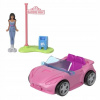 Barbie Mini BarbieLand Kabriolet - Autíčko a mini bábika, Súprava 4+ HYF42